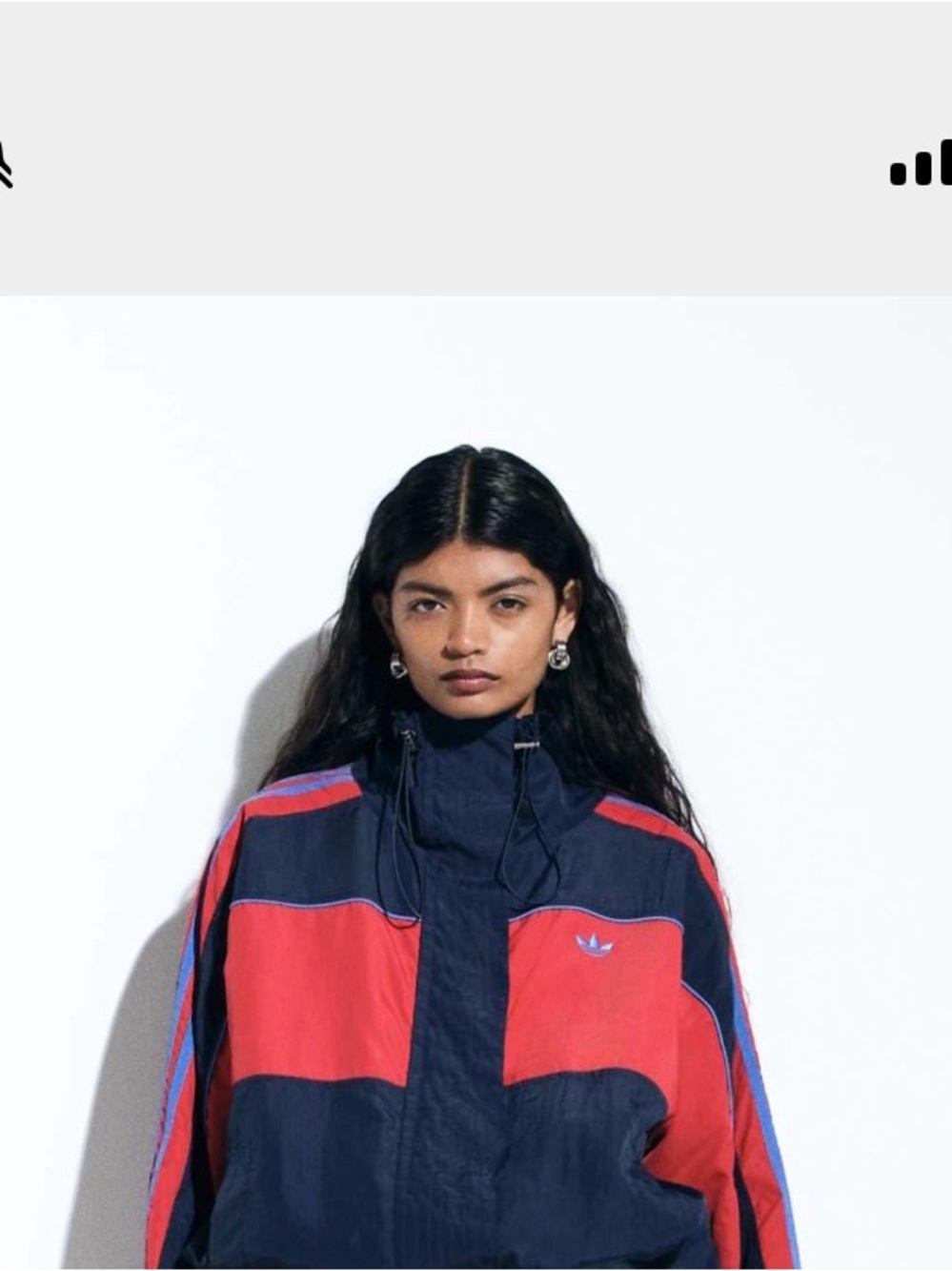 adidas x ASOS Originals Firebird Track Jacket Navy Red Womenโs NWT